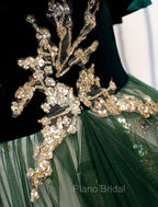 A-Line Glittering Engagement Formal Evening Dresses Strap Sleeveless Floor Length With Sequin