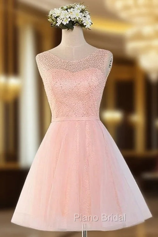 A-line Homecoming Dresses Scoop Short/Mini Formal Prom Dresses Juniors Homecoming Dresses
