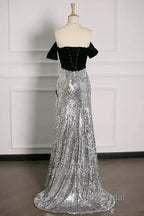 A Line Off The Shoulder Sexy Sequin Formal Dresses Bridesmaid Dresses Evening Gown Formal Prom Dresses