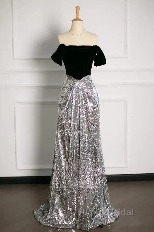 A Line Off The Shoulder Sexy Sequin Formal Dresses Bridesmaid Dresses Evening Gown Formal Prom Dresses
