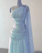 A Line One Shoulder Pink Chiffon Formal Evening Gown Formal Prom Dresses (For Sue Nardi)