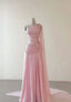 A Line One Shoulder Pink Chiffon Formal Evening Gown Formal Prom Dresses (For Sue Nardi)