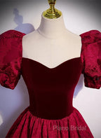 A-Line Princess Ballgown Sweetheart Short Sleeves Long Party Dresses Formal Dresses Formal Prom Dresses