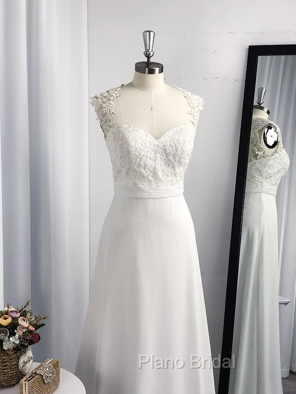 A-Line/Princess Floor-Length Applique Sleeveless Chiffon Sweetheart Dresses Secondary image