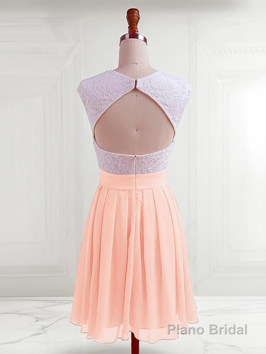 A-Line/Princess Jewel Short/Mini Chiffon Homecoming Dresses Secondary image