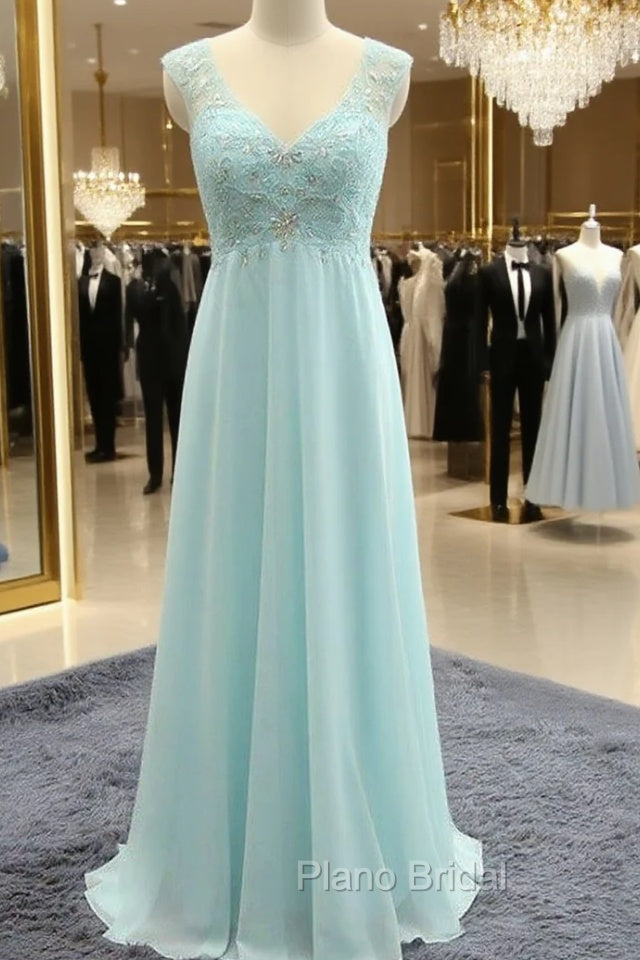 A-Line/Princess Sleeveless Sweetheart Floor-Length Beading Chiffon Bridesmaid Dresses Main image