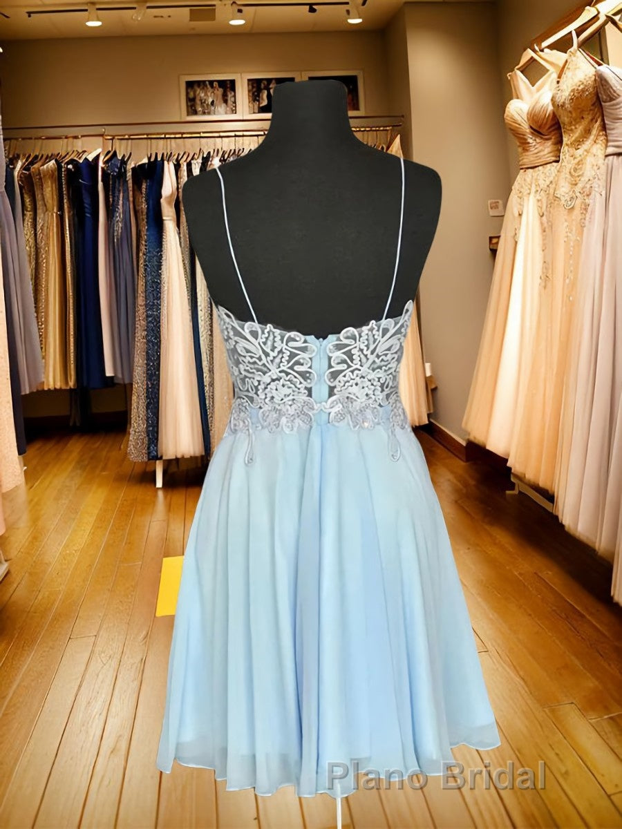 A-Line/Princess Spaghetti Straps Short/Mini Chiffon Homecoming Dresses Secondary image
