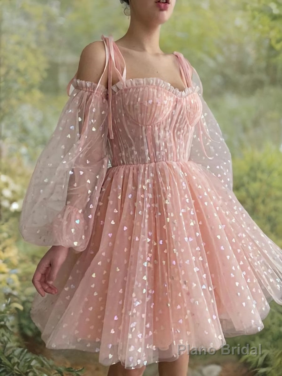 A-Line/Princess Spaghetti Straps Short/Mini Homecoming Dresses Main image