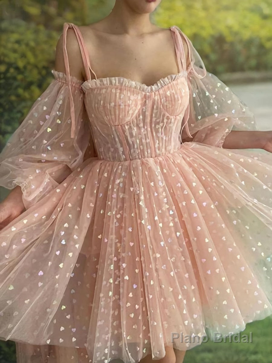 A-Line/Princess Spaghetti Straps Short/Mini Homecoming Dresses Secondary image