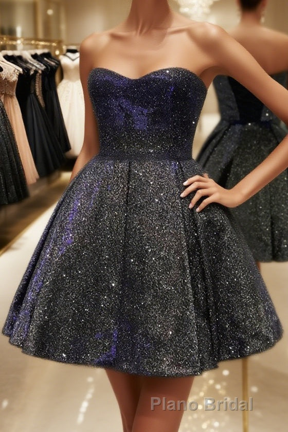 A-Line/Princess Strapless Short/Mini Homecoming Dresses With Ruffles Main image