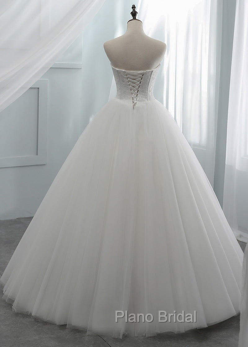 A-Line/Princess Tulle Sweetheart Wedding Dresses