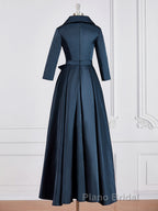 A-Line/Princess V-neck Asymmetrical Satin Mother of the Bride Dresses With Belt/Sash