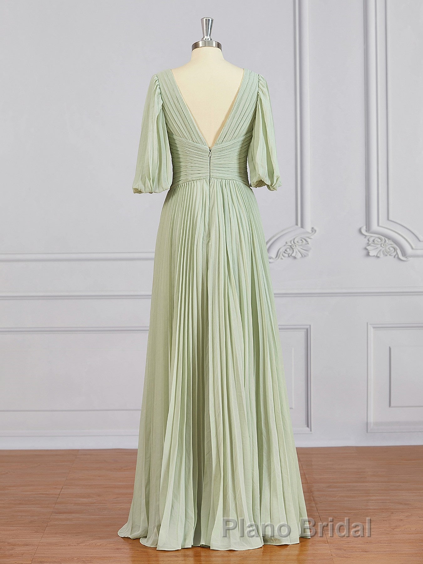 A-Line/Princess V-neck Floor-Length Chiffon Mother of the Bride Dresses