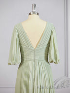 A-Line/Princess V-neck Floor-Length Chiffon Mother of the Bride Dresses