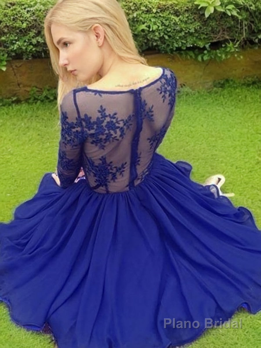 A-Line/Princess V-neck Short/Mini Chiffon Homecoming Dresses Secondary image