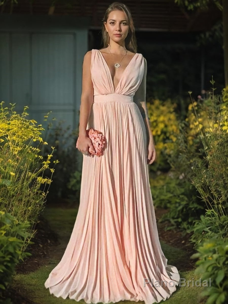 A-Line/Princess V-neck Floor-Length Chiffon Mother of the Bride Dresses With Ruffles Main image