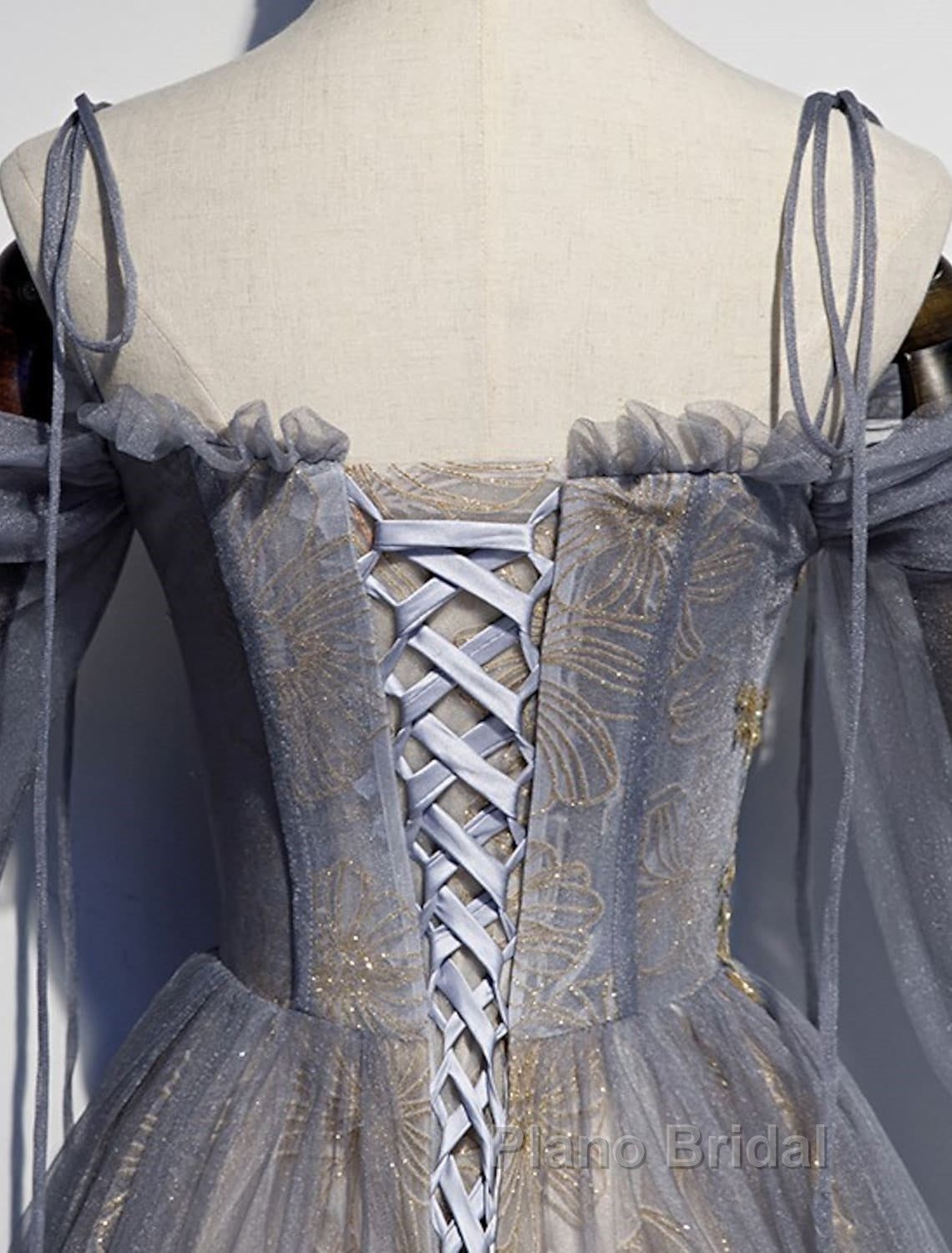 A-Line Formal Prom Dresses Dresses Wedding Floor Length Strap Tulle With Sequin Embroidery