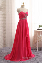 A-Line Formal Prom Dresses Elegant Dresses Formal Asymmetrical Sleeveless Strapless Chiffon Backless With Rhinestone Ruched Ruffles