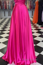 A-Line Formal Prom Dresses Sexy Dresses Formal Floor Length Sleeveless Spaghetti Strap Bridesmaid Dresses Charmeuse With Slit