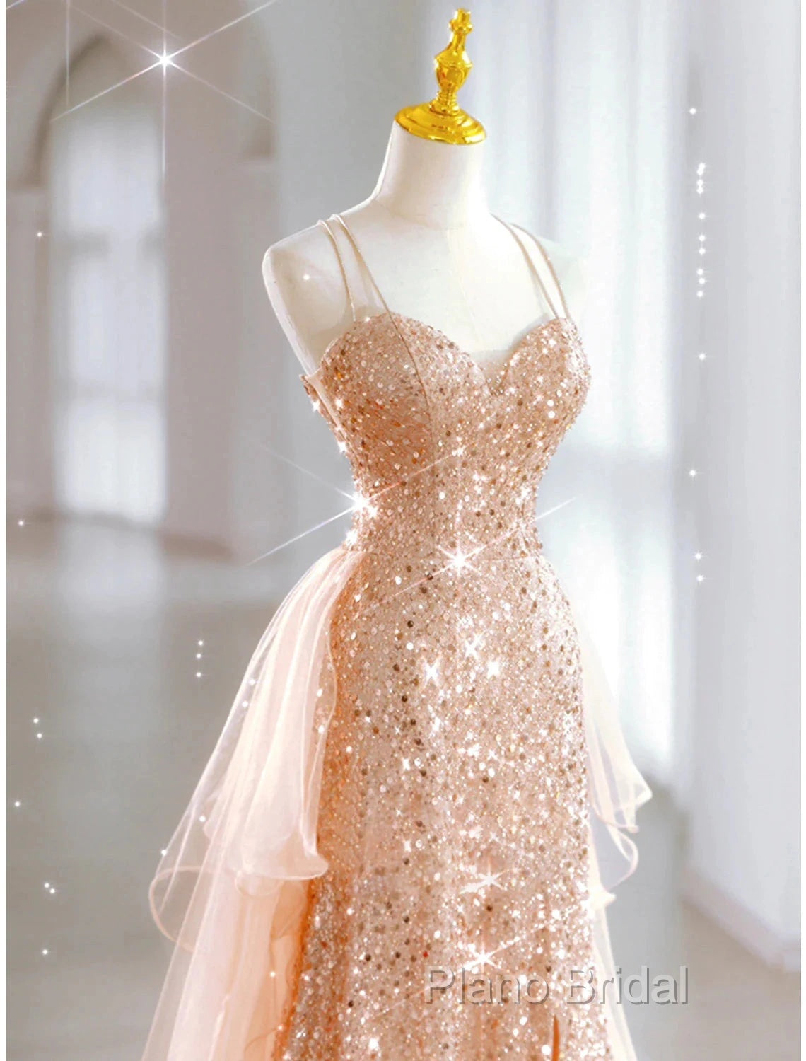 A-Line Formal Prom Dresses Sparkle & Shine Dresses Sweet 16 Birthday Floor Length Sleeveless Sweetheart Tulle With Sequin