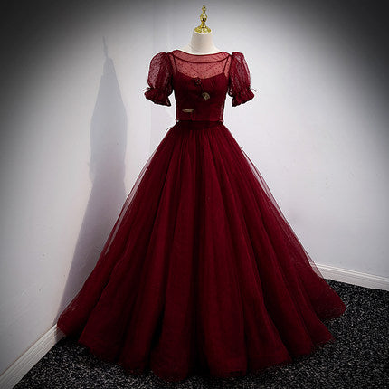 A Line Red Long Formal Prom Dresses Main image