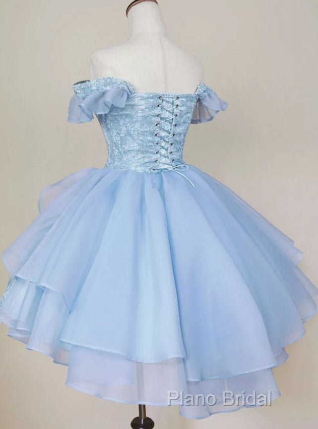 A-Line Short Pink /Blue Homecoming Dresses Secondary image