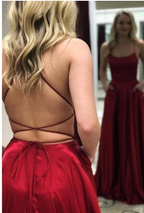 A-Line Simple Stunning Long Formal Prom Dresses Formal Evening Gowns