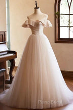 A-Line Sleeveless Backless Spaghetti Straps Floor Length Formal Dresses Formal Prom Dresses
