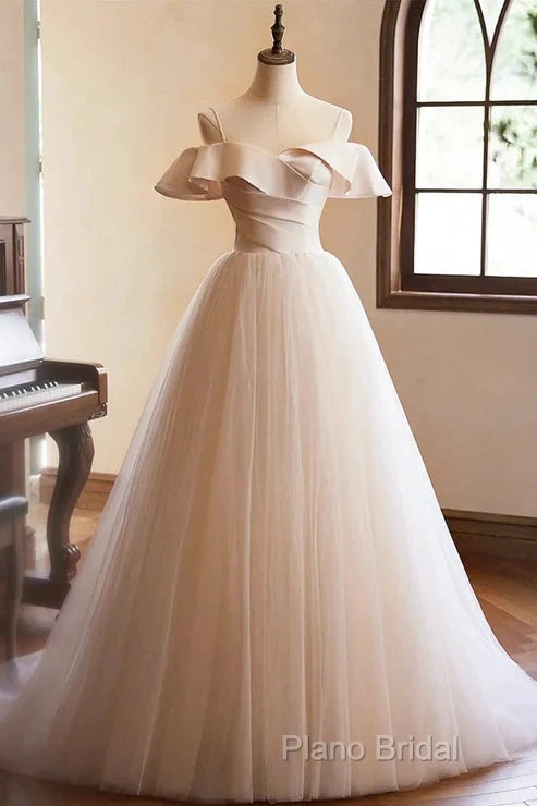 A-Line Sleeveless Backless Spaghetti Straps Floor Length Formal Dresses Formal Prom Dresses