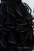 A-Line Spaghetti Strap Tulle Short Homecoming Dresses