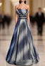 A-Line Strapless Pleats Sleeveless Formal Prom Dresses