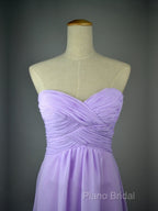 A Line Sweetheart Neck Backless Lilac Long Formal Prom Dresses, Lilac Long Bridesmaid Dresses