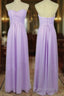 A Line Sweetheart Neck Backless Lilac Long Formal Prom Dresses, Lilac Long Bridesmaid Dresses