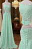 A Line Sweetheart Neck Floor Length Green Formal Prom Dresses, Long Formal / Bridesmaid Dresses