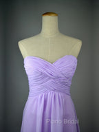A Line Sweetheart Neck Backless Lilac Long Formal Prom Dresses, Lilac Long Bridesmaid Dresses