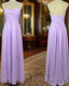 A Line Sweetheart Neck Backless Lilac Long Formal Prom Dresses, Lilac Long Bridesmaid Dresses