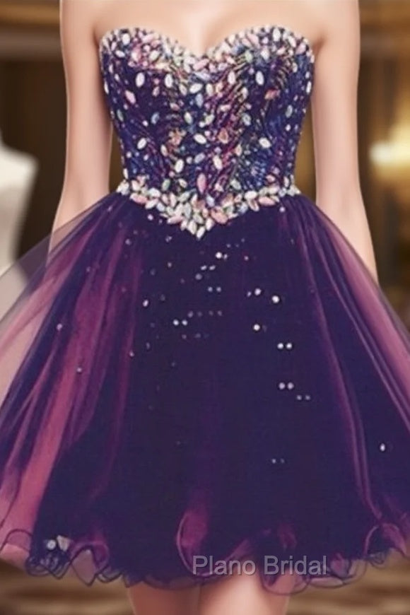 A Line Sweetheart Neck Short Formal Prom Dresses, Graduation Dresses, Homecoming Dresses Main image