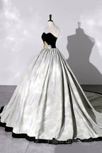 A-Line Sweetheart Neckline Long Formal Gown, Beautiful Strapless Evening Party Dresses