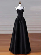 A-Line Sweetheart ??Formal Prom Dresses For Birthday&Graduation-Burgundy Satin Long Formal Evening Dresses
