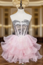 A-line Sweetheart Short Mini Tulle Short Formal Prom Dresses Homecoming Dresses