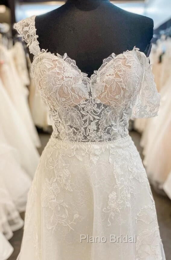 A-Line Tulle/Lace Wedding Dresses