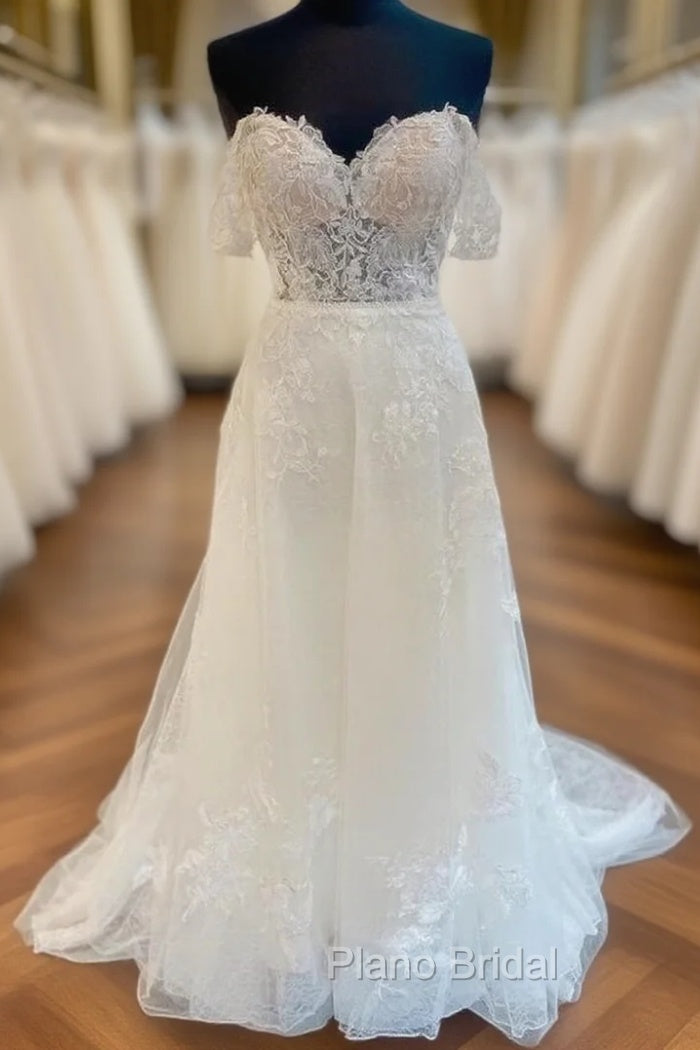 A-Line Tulle/Lace Wedding Dresses