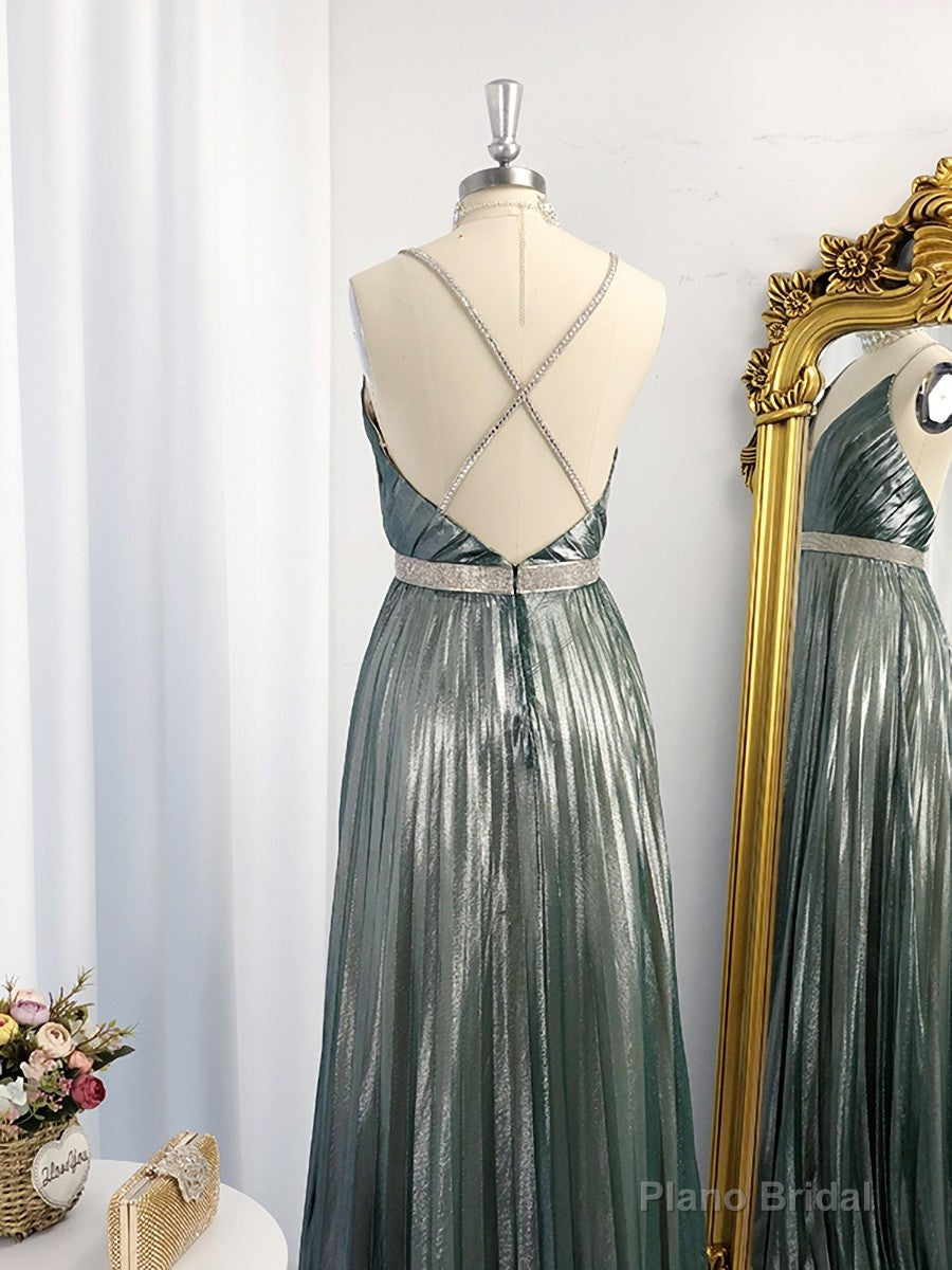 A-line V-neck Ruffles Floor-Length Dress Secondary image