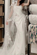A Line White Birthday Party Dresses Lace Wedding Dresses