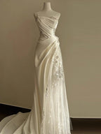 A Line White Birthday Party Dresses Lace Wedding Dresses