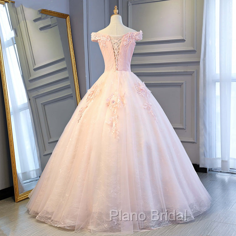 Adorable Pink Tulle Off Shoulder Pink Party Dresses , Sweetheart Formal Dresses Secondary image