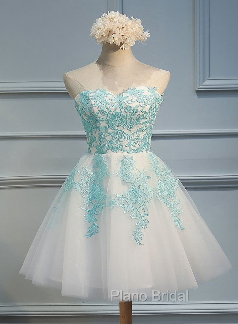 Adorable White Tulle Sweetheart Tulle Party Dresses , Homecoming Dresses , Lovely Party Dresses Secondary image