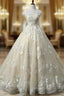Advanced Sexy A-line Wedding Dresses Scoop Neck Tulle