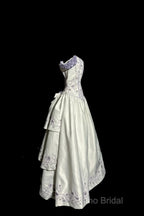 Aesthetic Ball Gown Off The Shoulder White Formal Prom Dresses Ruffle Long Party Dresses