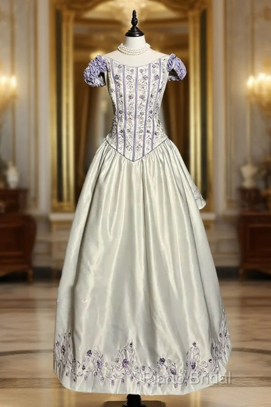 Aesthetic Ball Gown Off The Shoulder White Formal Prom Dresses Ruffle Long Party Dresses Main image